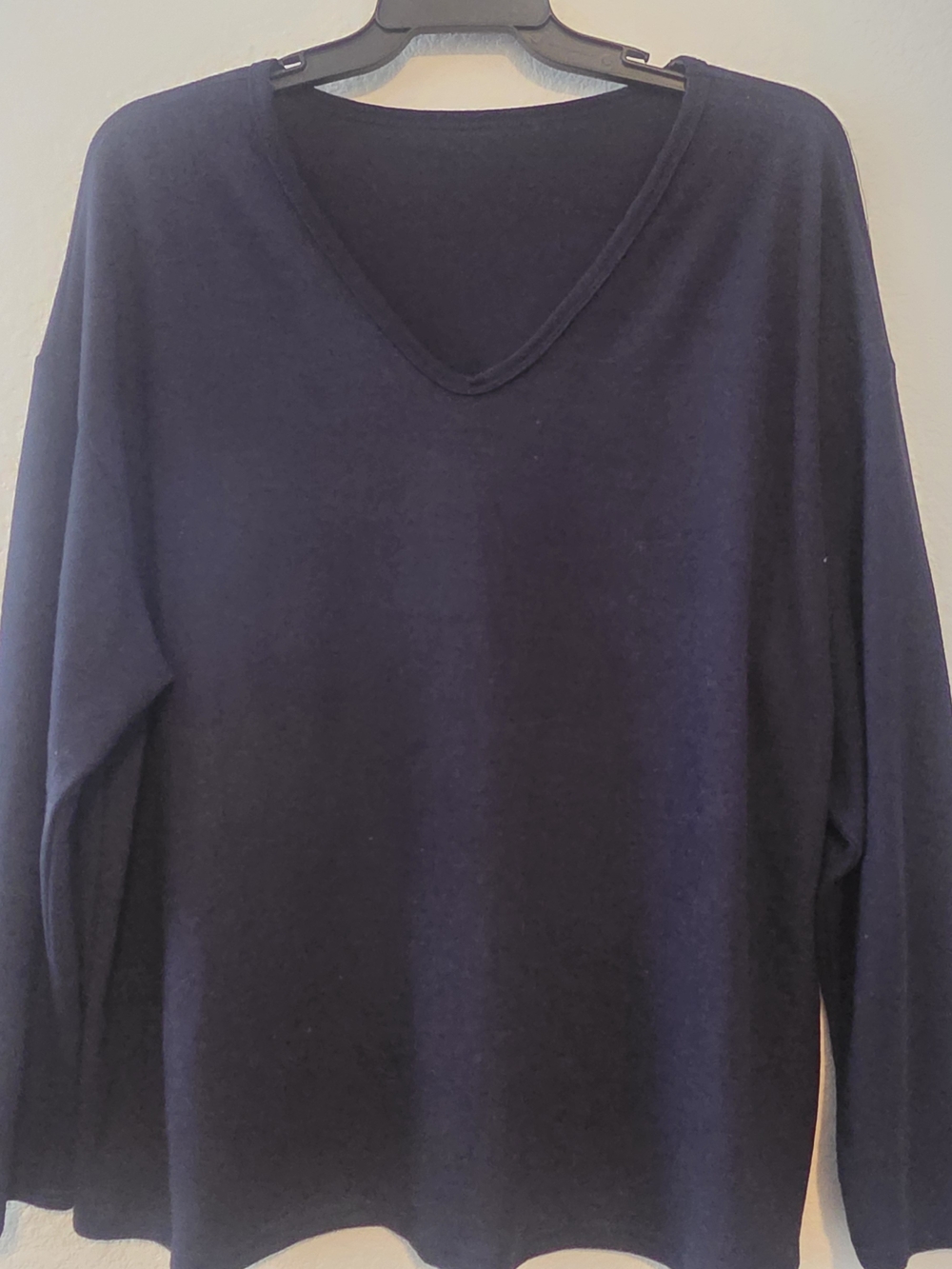 SHEIN Curve Black V-Neck Sweater